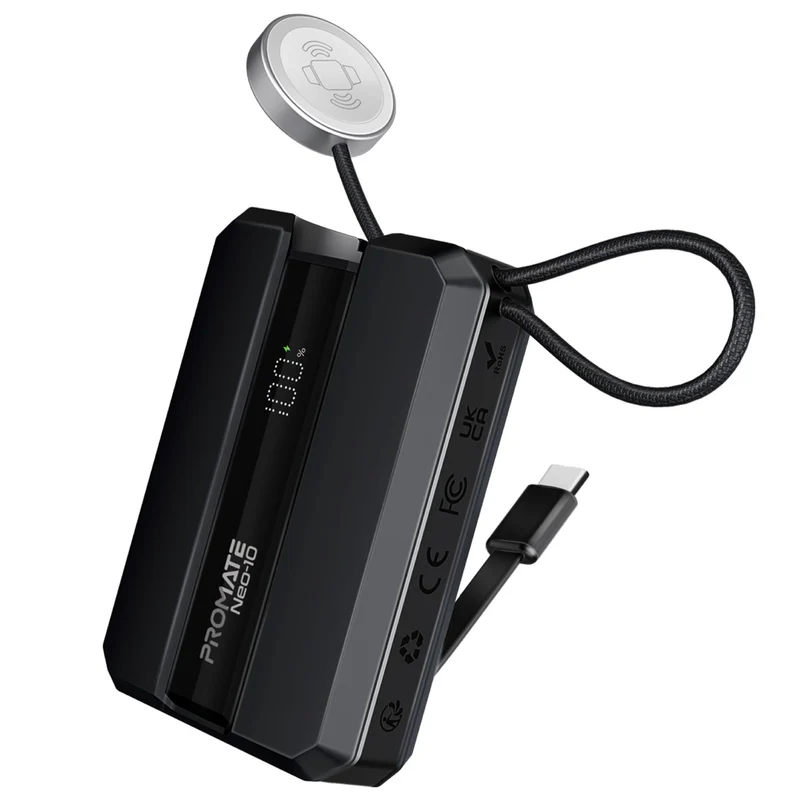 Promate Neo-10 Powe Bank 10,000mAh For Apple Watch & iPhone 30W
